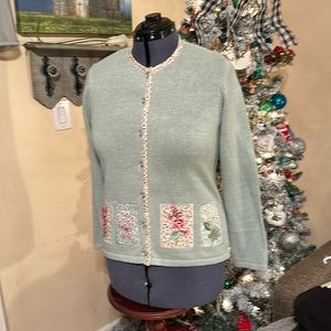 Ladies button up cardigan sweater Sz M by The Tog Shop